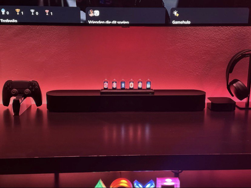 Nixie Tube Clock LED Glows