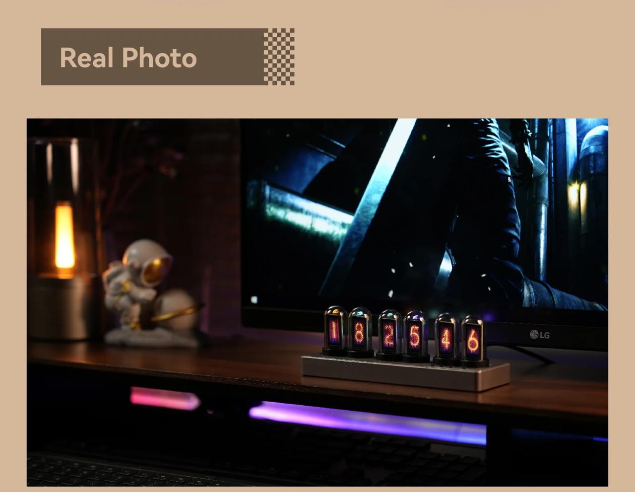 IPS Nixie Tube for Gaming Room & Office Decor