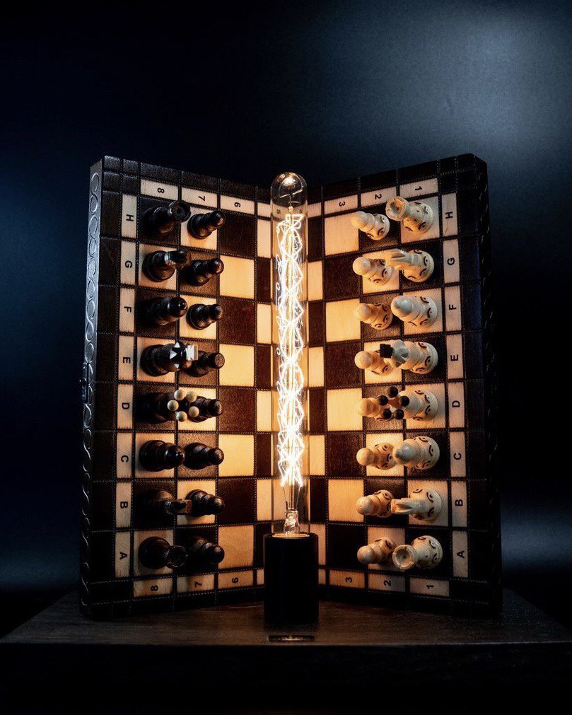 Exclusive Handcrafted Chess Lamp