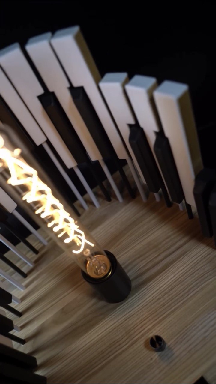 Exclusive Handcrafted Piano Keys Lamp "Ukraine"