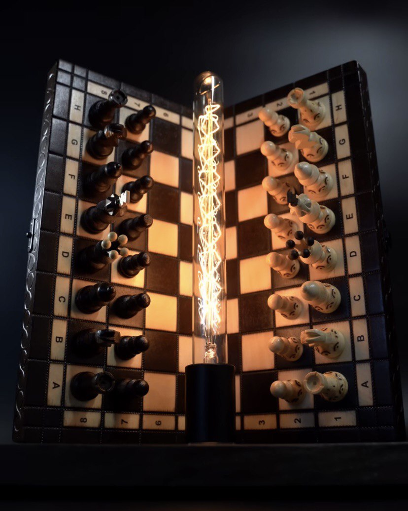 Exclusive Handcrafted Chess Lamp