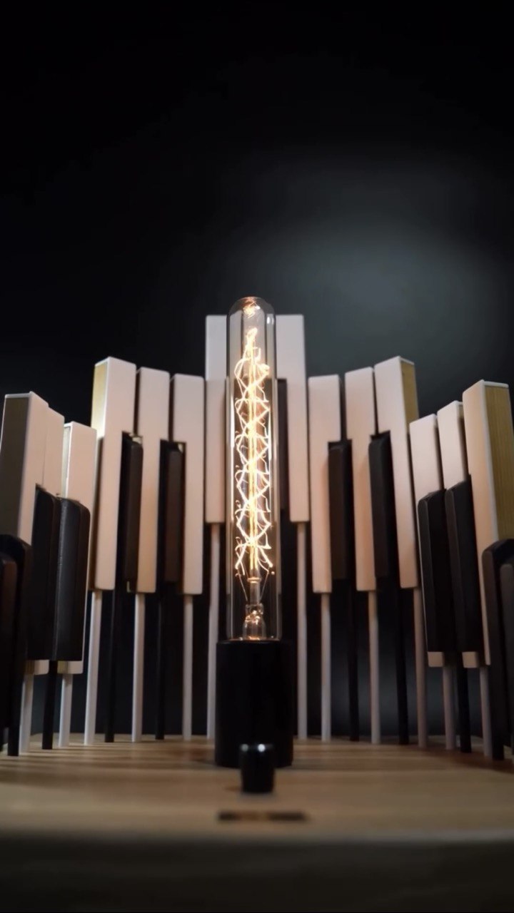 Exclusive Handcrafted Piano Keys Lamp "Ukraine"