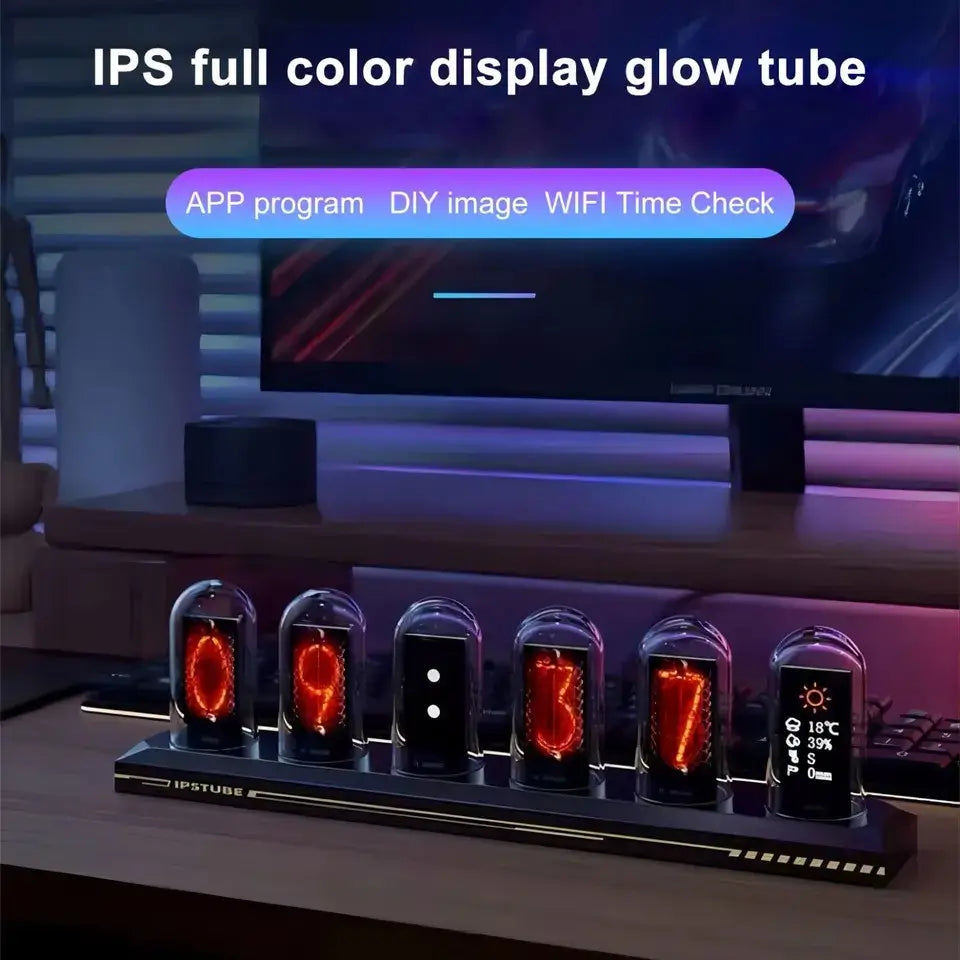 Nixie Tube Clock LED Glows